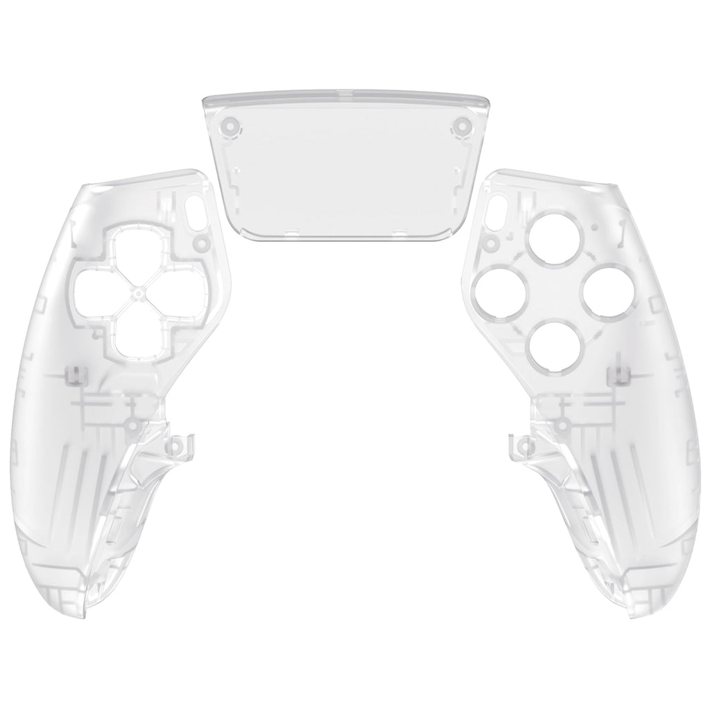 eXtremeRate Replacement Left Right Front Housing Shell with Touchpad Compatible with PS5 Edge Controller - Glow in Dark - Green eXtremeRate