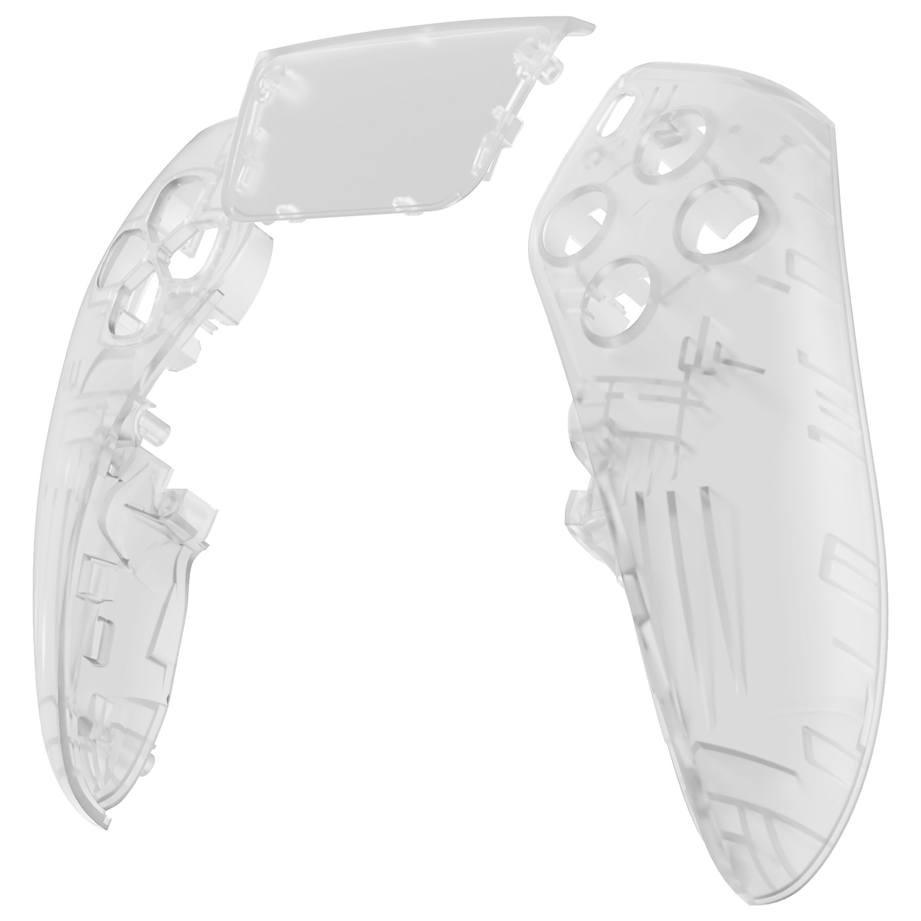 eXtremeRate Replacement Left Right Front Housing Shell with Touchpad Compatible with PS5 Edge Controller - Glow in Dark - Green eXtremeRate