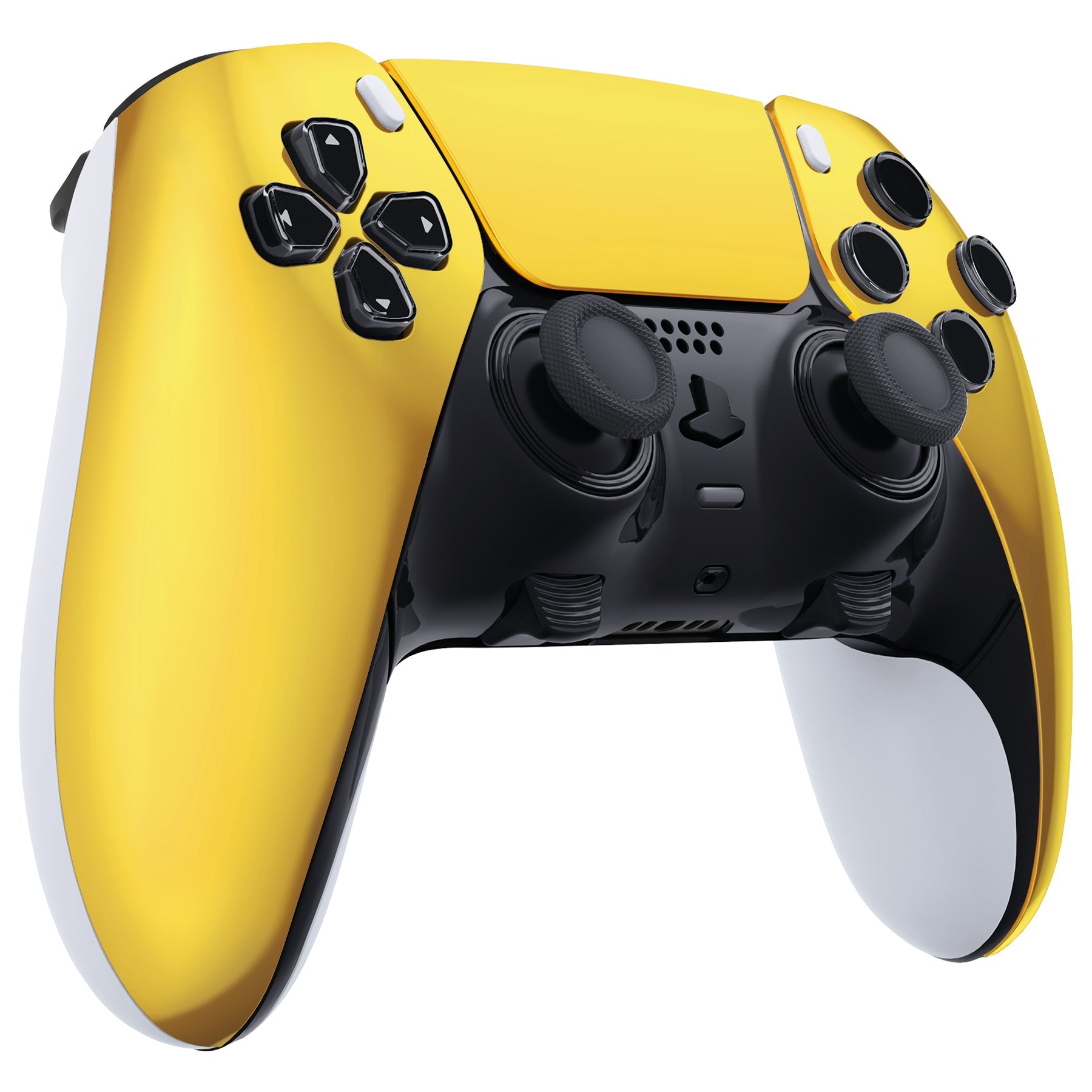 eXtremeRate Replacement Left Right Front Housing Shell with Touchpad Compatible with PS5 Edge Controller - Chrome Gold eXtremeRate