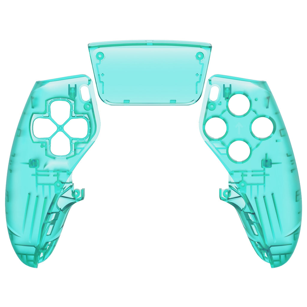 eXtremeRate Replacement Left Right Front Housing Shell with Touchpad Compatible with PS5 Edge Controller - Emerald Green eXtremeRate