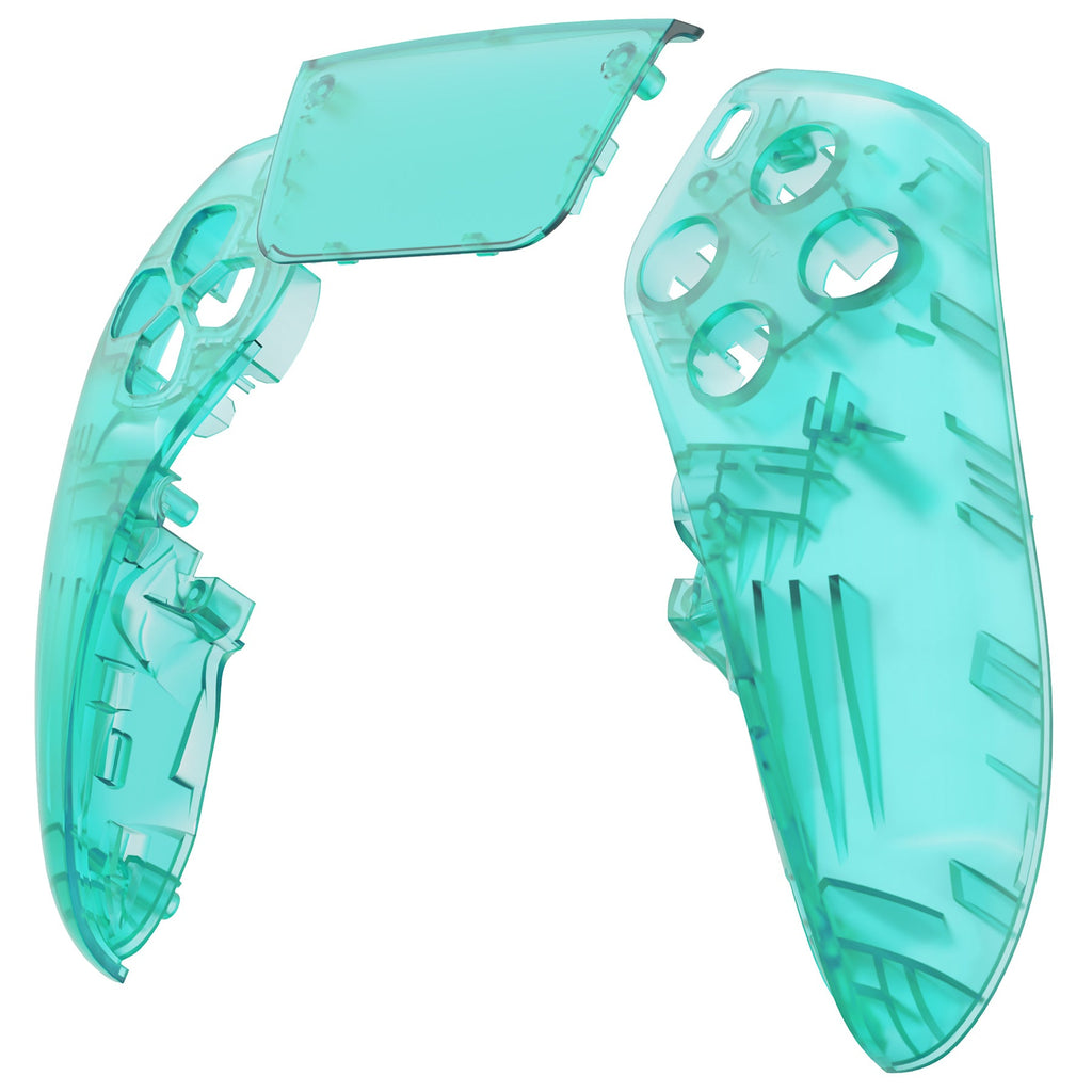 eXtremeRate Replacement Left Right Front Housing Shell with Touchpad Compatible with PS5 Edge Controller - Emerald Green eXtremeRate
