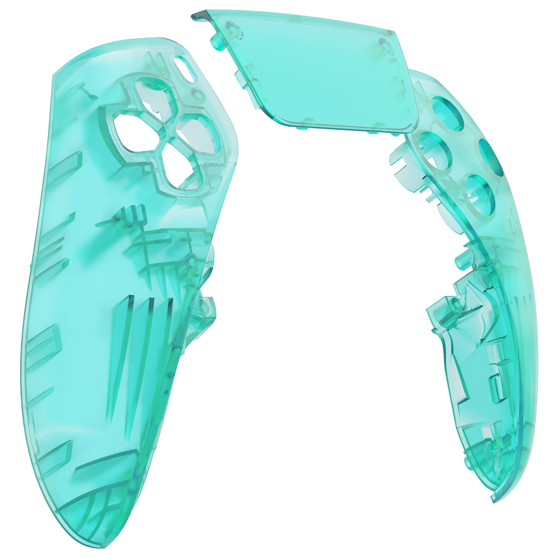 eXtremeRate Replacement Left Right Front Housing Shell with Touchpad Compatible with PS5 Edge Controller - Emerald Green eXtremeRate