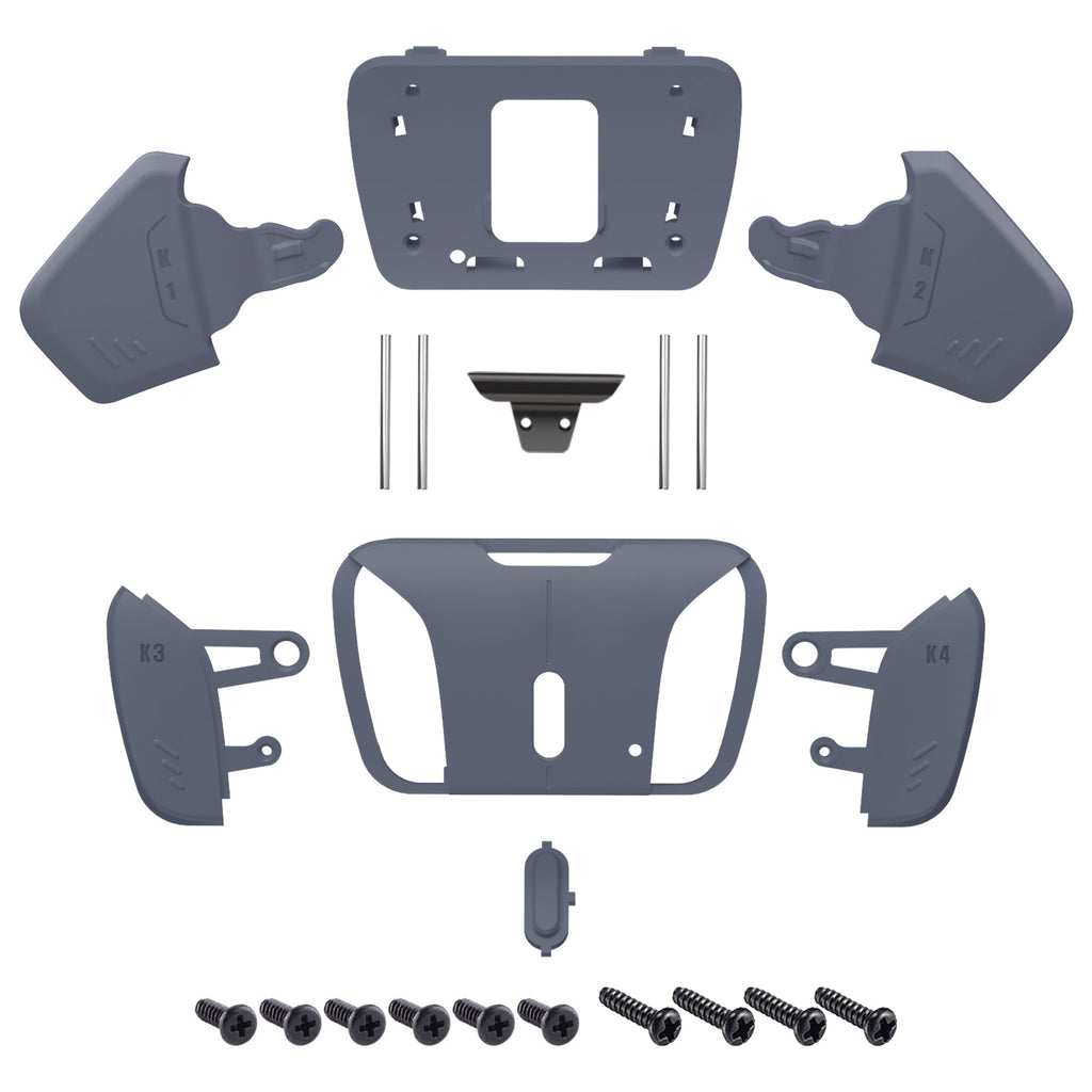 eXtremeRate Replacement Redesigned K1 K2 K3 K4 Back Buttons Housing Shell for eXtremeRate RISE4 Remap Kit, Compatible with PS5 Controller - Sterling Silver eXtremeRate