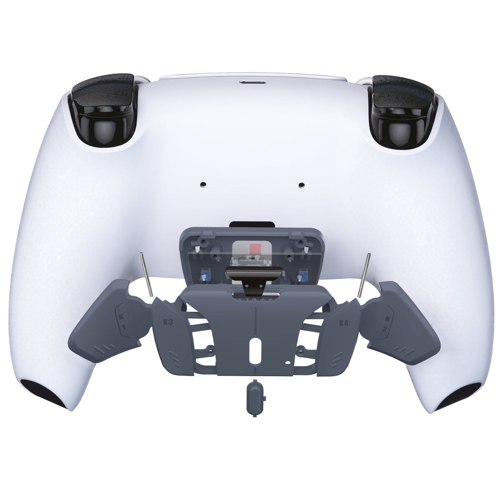 eXtremeRate Replacement Redesigned K1 K2 K3 K4 Back Buttons Housing Shell for eXtremeRate RISE4 Remap Kit, Compatible with PS5 Controller - Sterling Silver eXtremeRate