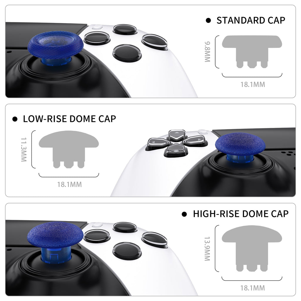 eXtremeRate Replacement Swappable Thumbsticks for PS5 Edge Controller - Clear Blue eXtremeRate
