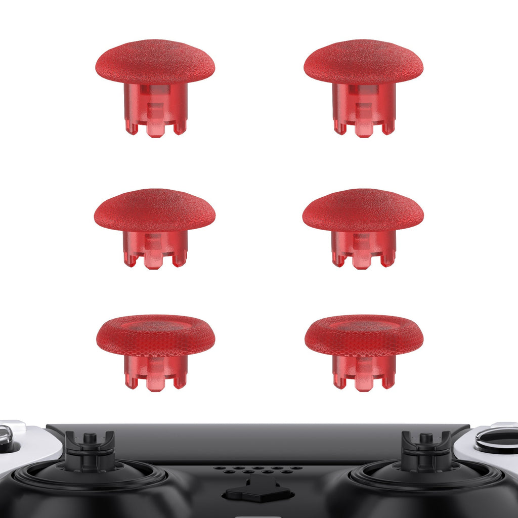 eXtremeRate Replacement Swappable Thumbsticks for PS5 Edge Controller - Clear Red eXtremeRate
