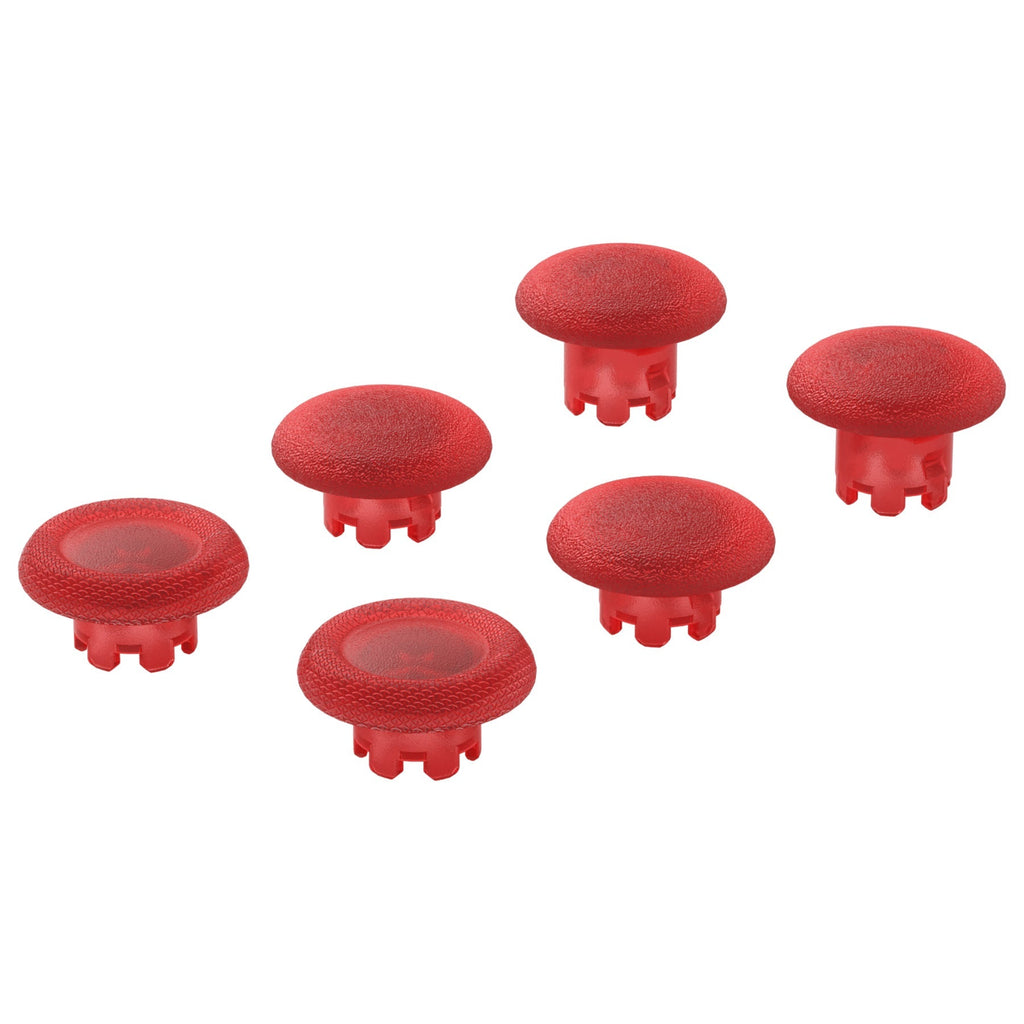 eXtremeRate Replacement Swappable Thumbsticks for PS5 Edge Controller - Clear Red eXtremeRate