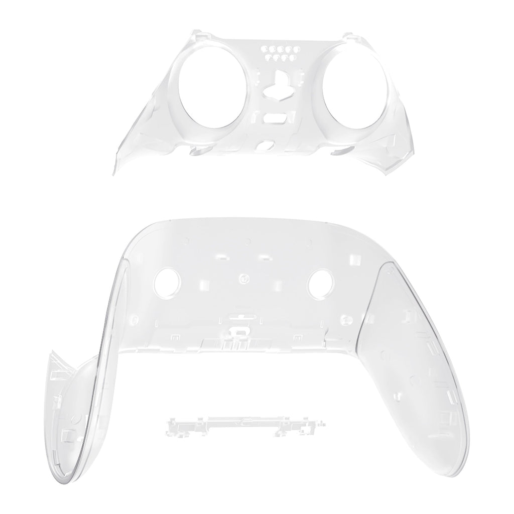 eXtremeRate Replacement Top Bottom Decorative Trim Shell Compatible with PS5 Edge Controller - Glow in Dark - Green eXtremeRate