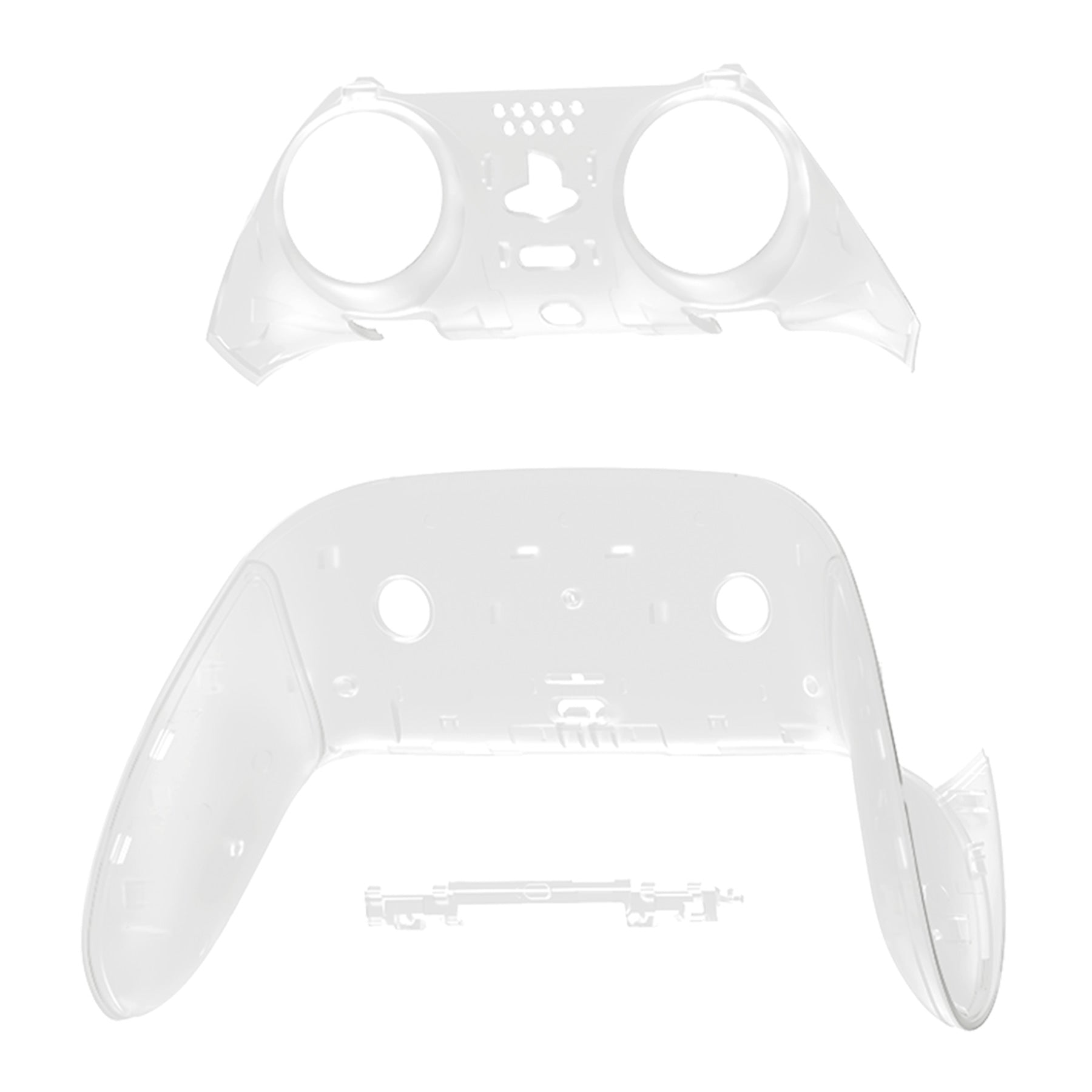 eXtremeRate Replacement Top Bottom Decorative Trim Shell Compatible with PS5 Edge Controller - Glow in Dark - Green eXtremeRate