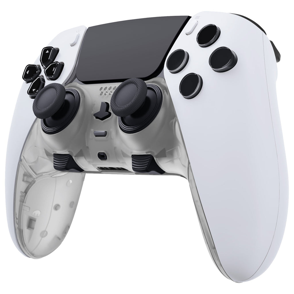 eXtremeRate Replacement Top Bottom Decorative Trim Shell Compatible with PS5 Edge Controller - Glow in Dark - Green eXtremeRate