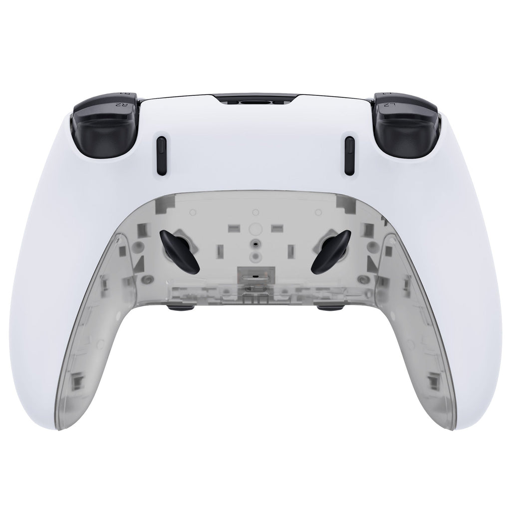 eXtremeRate Replacement Top Bottom Decorative Trim Shell Compatible with PS5 Edge Controller - Glow in Dark - Green eXtremeRate