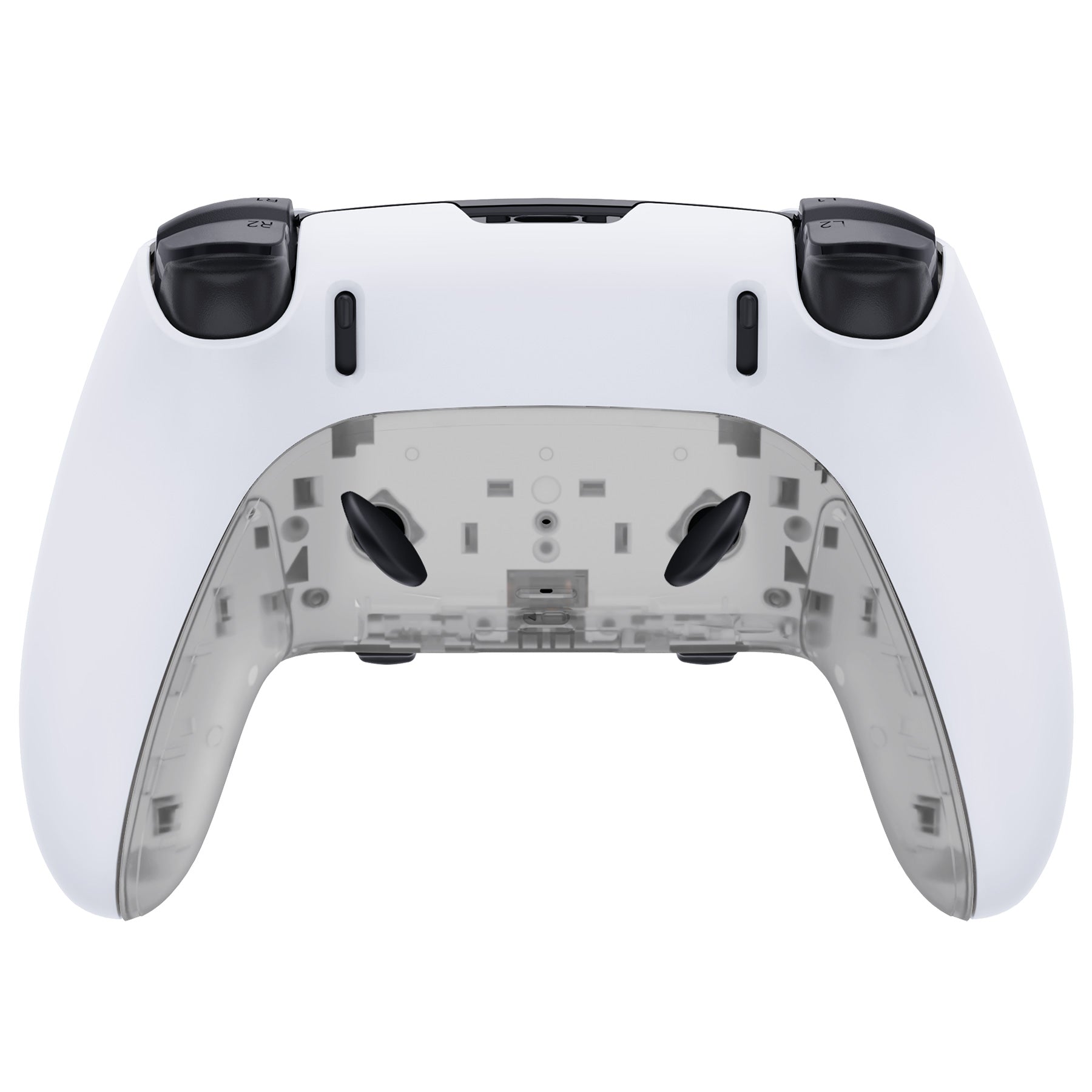 eXtremeRate Replacement Top Bottom Decorative Trim Shell Compatible with PS5 Edge Controller - Glow in Dark - Green eXtremeRate
