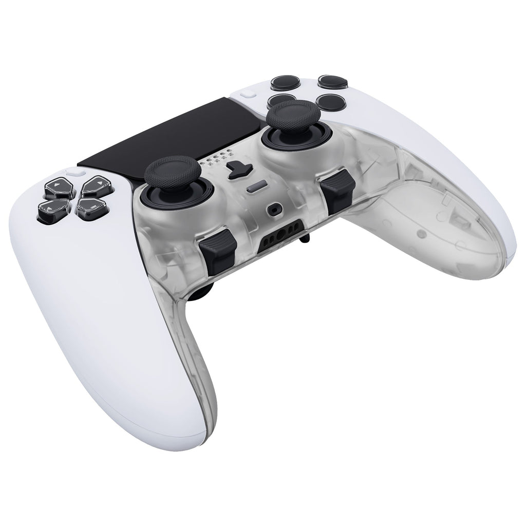eXtremeRate Replacement Top Bottom Decorative Trim Shell Compatible with PS5 Edge Controller - Glow in Dark - Green eXtremeRate
