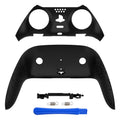 eXtremeRate Replacement Top Bottom Decorative Trim Shell Compatible with PS5 Edge Controller - Textured Black eXtremeRate