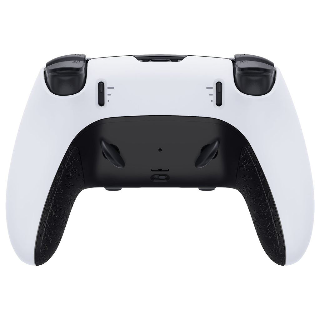 eXtremeRate Replacement Top Bottom Decorative Trim Shell Compatible with PS5 Edge Controller - Textured Black eXtremeRate