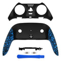 eXtremeRate Replacement Top Bottom Decorative Trim Shell Compatible with PS5 Edge Controller - Textured Blue eXtremeRate