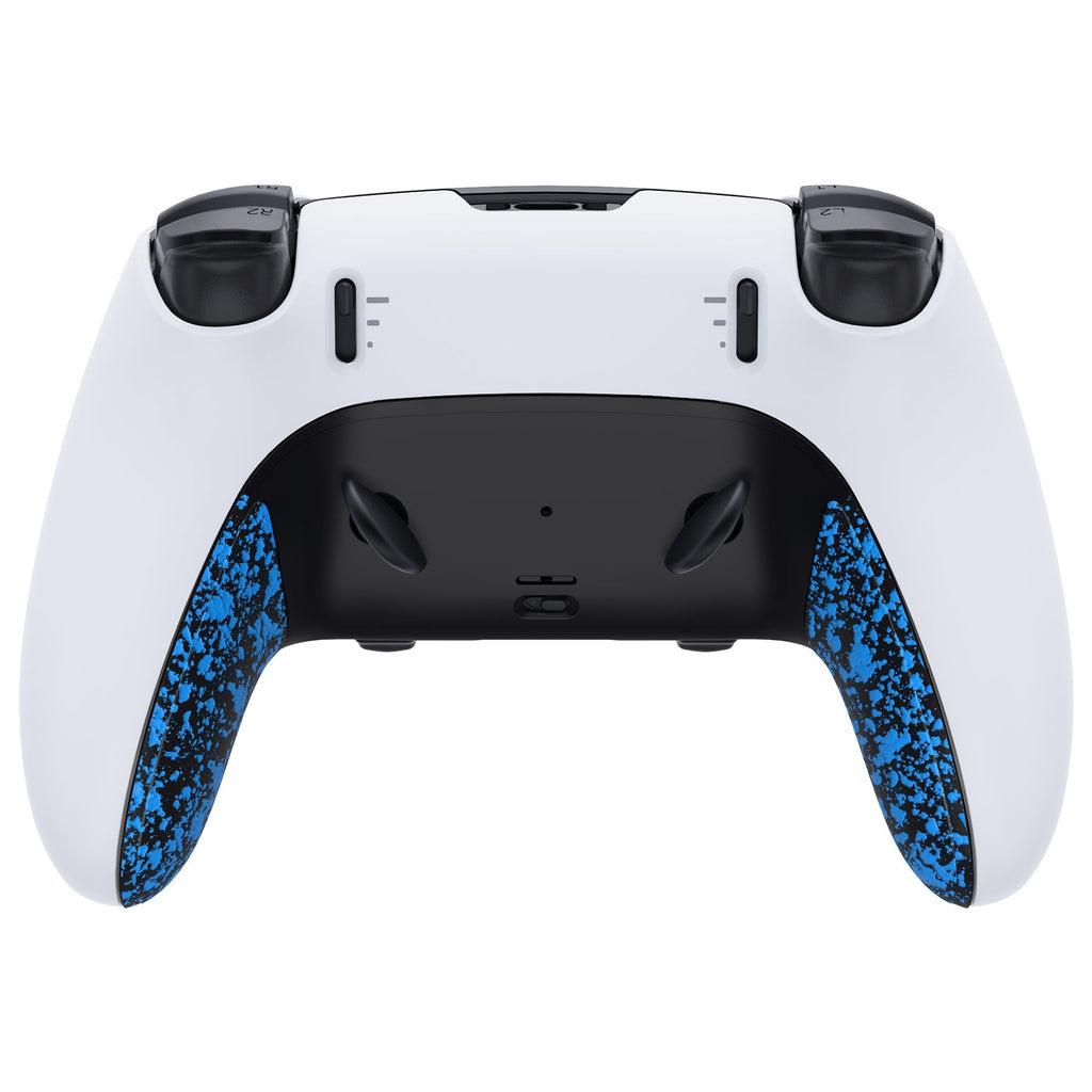 eXtremeRate Replacement Top Bottom Decorative Trim Shell Compatible with PS5 Edge Controller - Textured Blue eXtremeRate