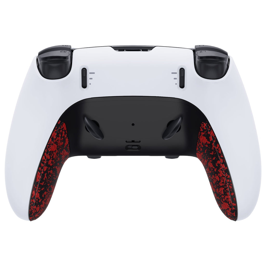 eXtremeRate Replacement Top Bottom Decorative Trim Shell Compatible with PS5 Edge Controller - Textured Red eXtremeRate