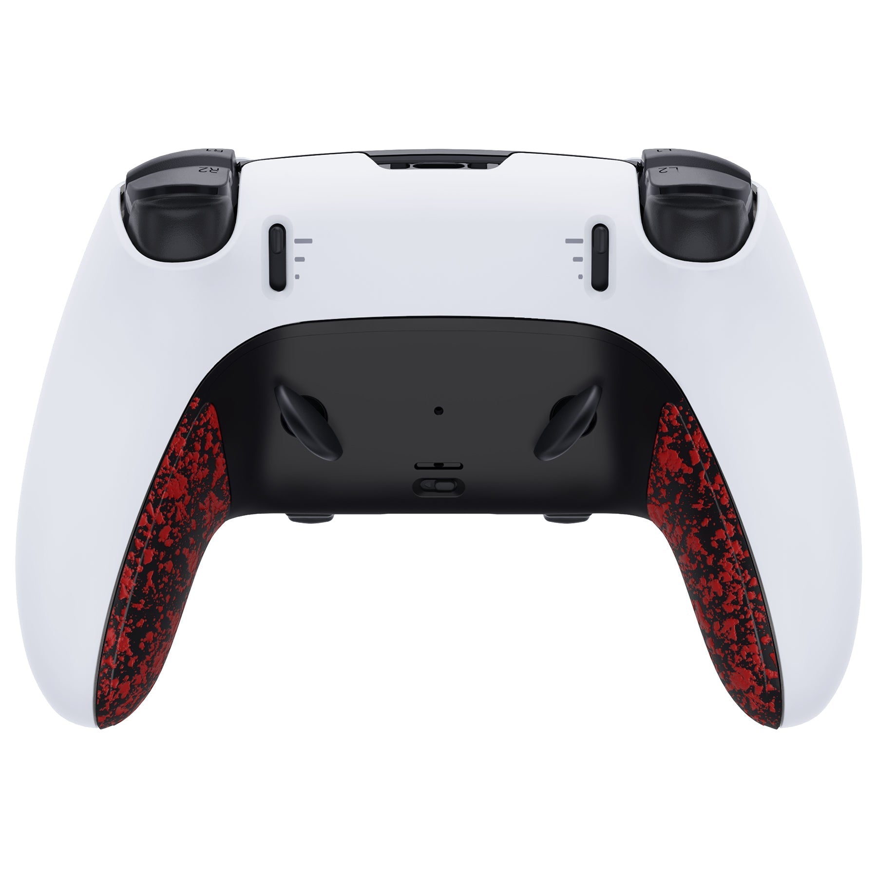 eXtremeRate Replacement Top Bottom Decorative Trim Shell Compatible with PS5 Edge Controller - Textured Red eXtremeRate