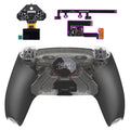 eXtremeRate SPARK Back Paddles Kit with OLED Display & Clicky Trigger Stops & Ergonomic Grips for PS5 Controller BDM-030/040/050/060 - Rubberized Clear Black eXtremeRate