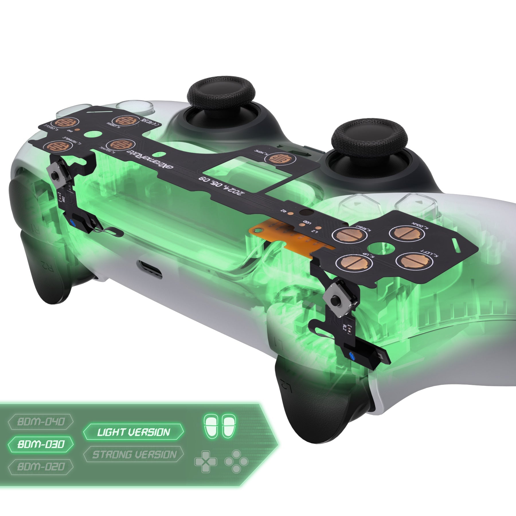 eXtremeRate Shoulder Buttons Micro Switch - Light Version Tactile Clicky Hair Trigger Kit for PS5 Controller BDM-030 eXtremeRate