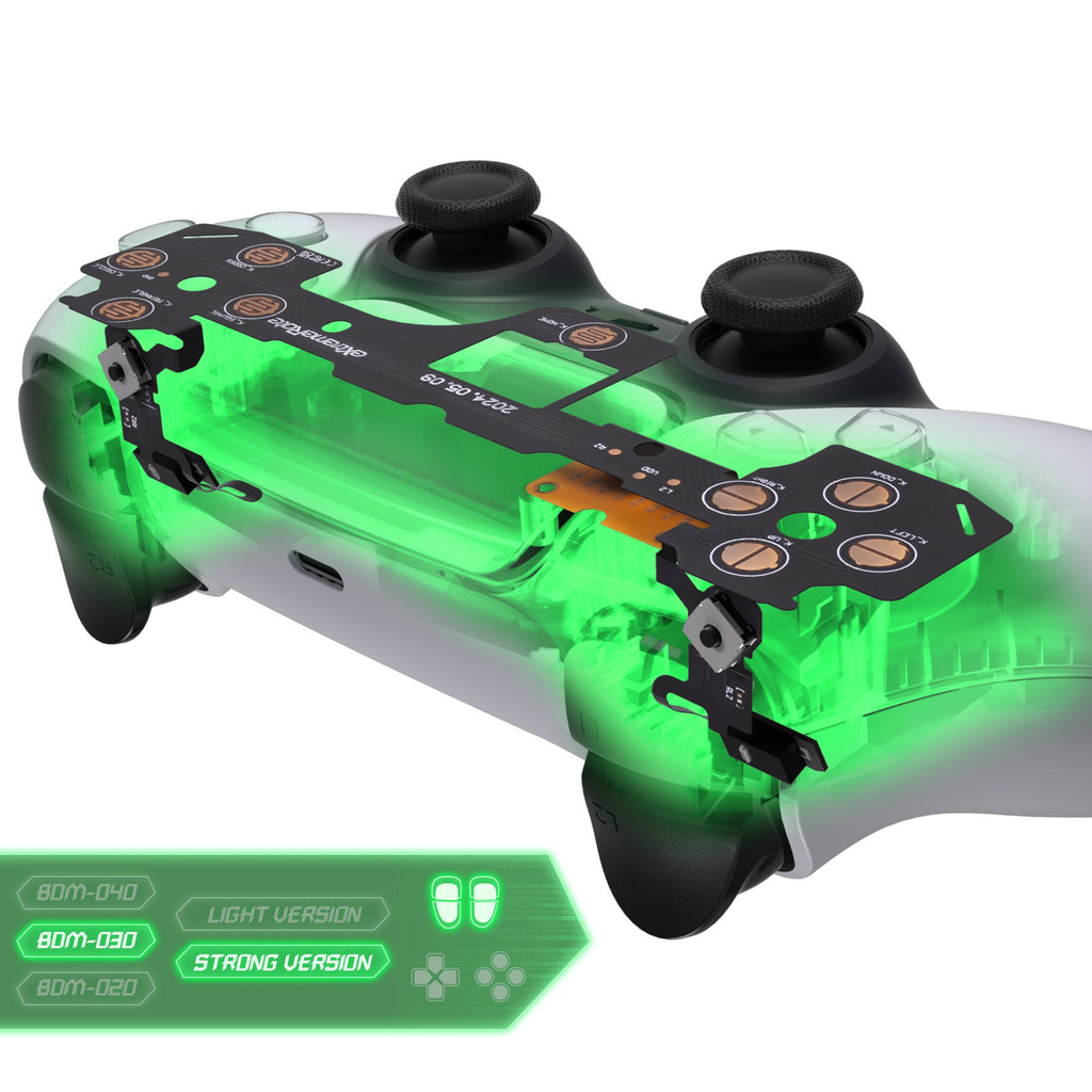 eXtremeRate Shoulder Buttons Micro Switch - Strong Version Tactile Clicky Hair Trigger Kit for PS5 Controller BDM-030 eXtremeRate