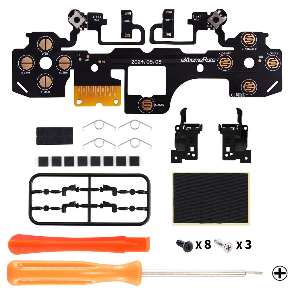 eXtremeRate Shoulder Buttons Micro Switch - Strong Version Tactile Clicky Hair Trigger Kit for PS5 Controller BDM-030 eXtremeRate
