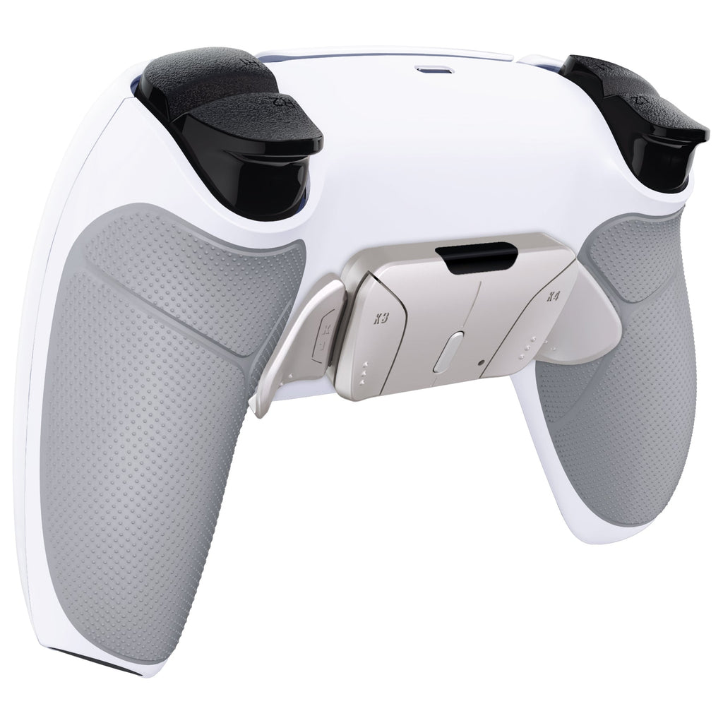 eXtremeRate Silver Real Metal Buttons (RMB) Version RISE4 V3 Remap Kit for PS5 Controller BDM-030/040/050 - Rubberized Gray eXtremeRate