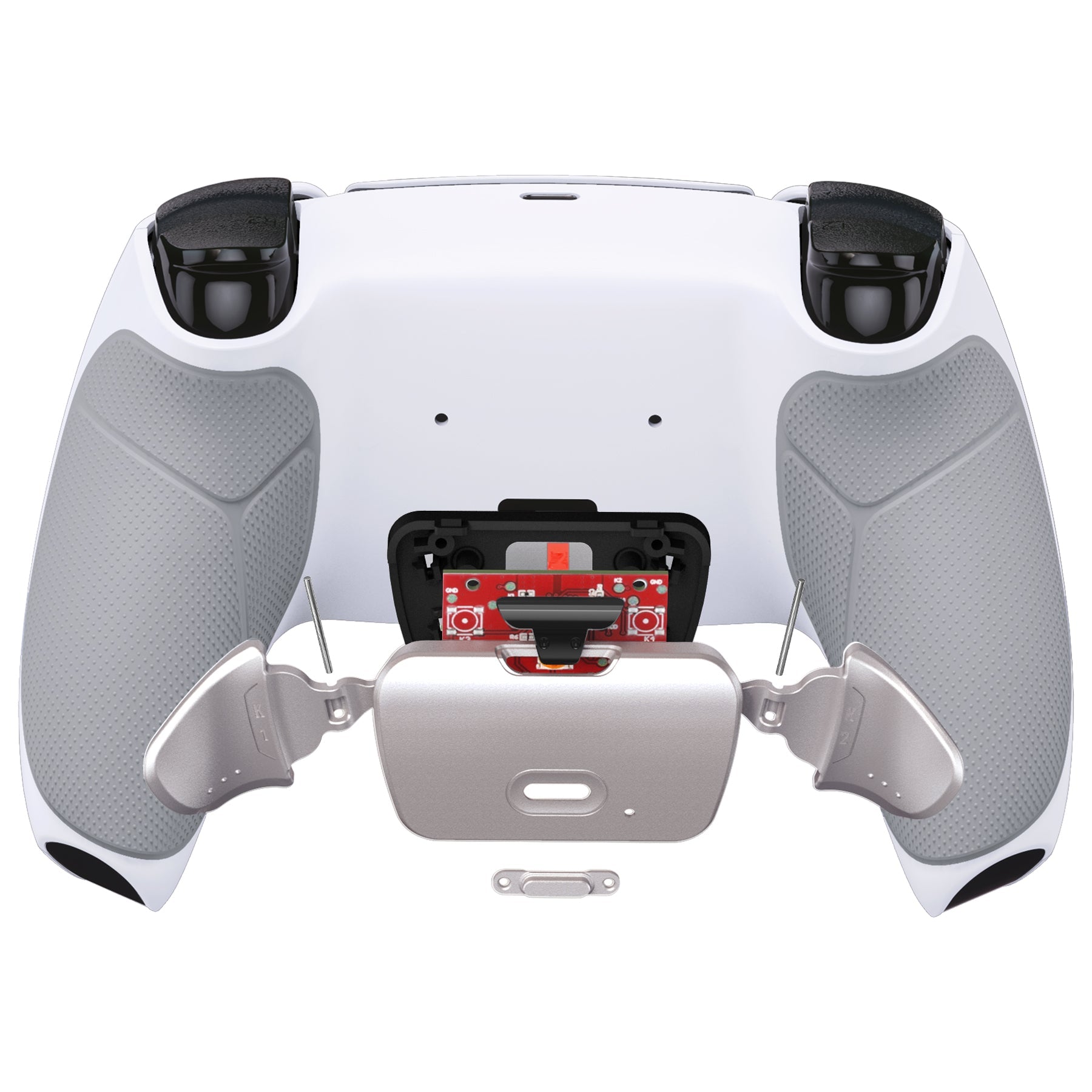 eXtremeRate Silver Real Metal Buttons (RMB) Version RISE V3 Remap Kit for PS5 Controller BDM-030/040/050 - Rubberized Gray eXtremeRate