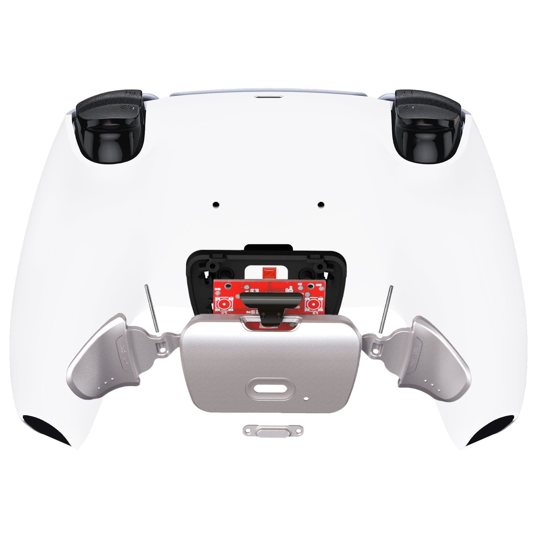 eXtremeRate Silver Real Metal Buttons (RMB) Version RISE V3 Remap Kit for PS5 Controller BDM-030/040/050 - White eXtremeRate