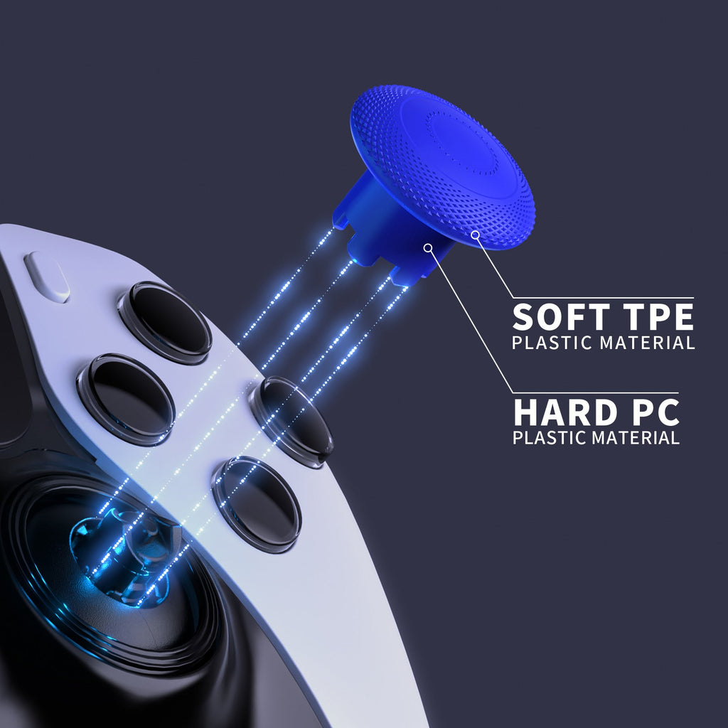 eXtremeRate ThumbsGear Interchangeable Thumbsticks for PS5 Edge Controller - Blue eXtremeRate