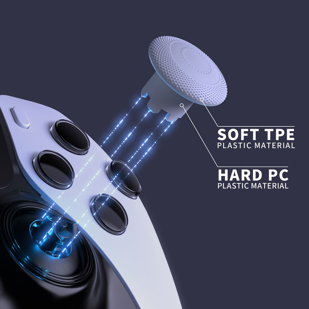 eXtremeRate ThumbsGear Interchangeable Thumbsticks for PS5 Edge Controller - Original White eXtremeRate