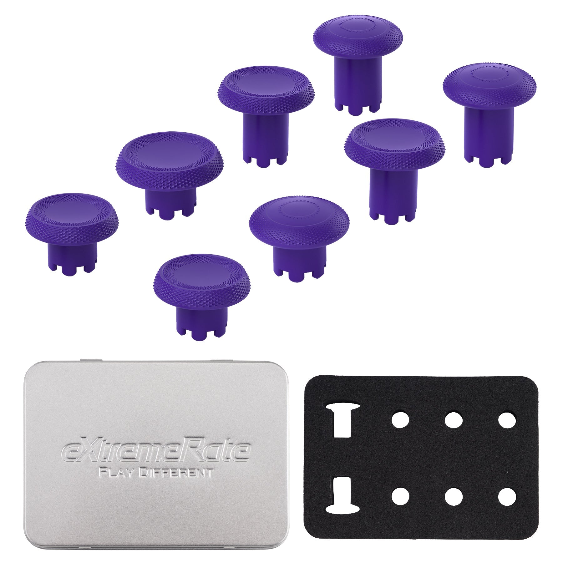 eXtremeRate ThumbsGear Interchangeable Thumbsticks for PS5 Edge Controller - Purple eXtremeRate