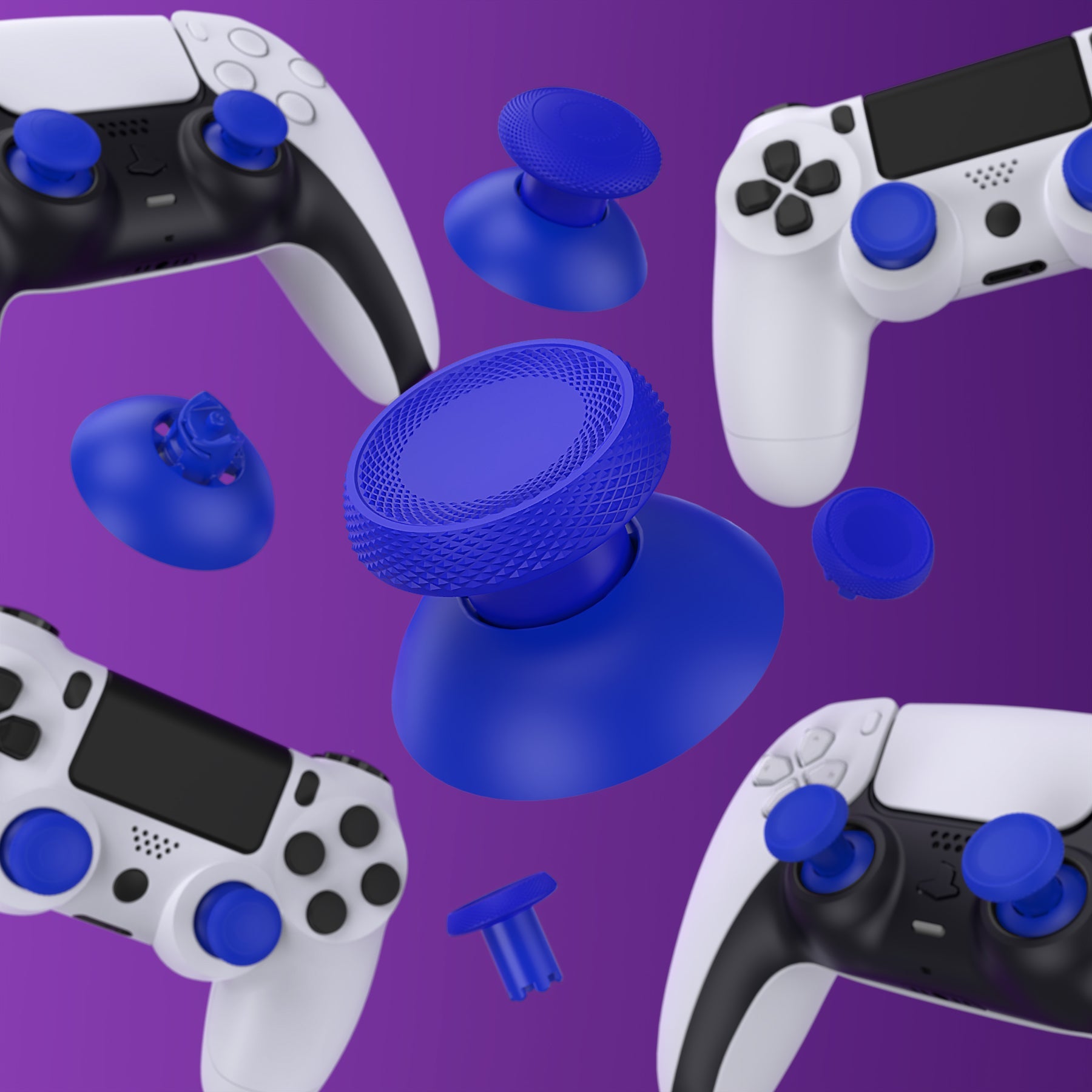 eXtremeRate ThumbsGear V3 Interchangeable Ergonomic Thumbstick for PS5 & PS4 Controller - Blue eXtremeRate
