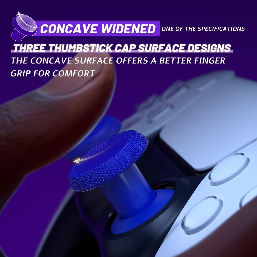 eXtremeRate ThumbsGear V3 Interchangeable Ergonomic Thumbstick for PS5 & PS4 Controller - Blue eXtremeRate
