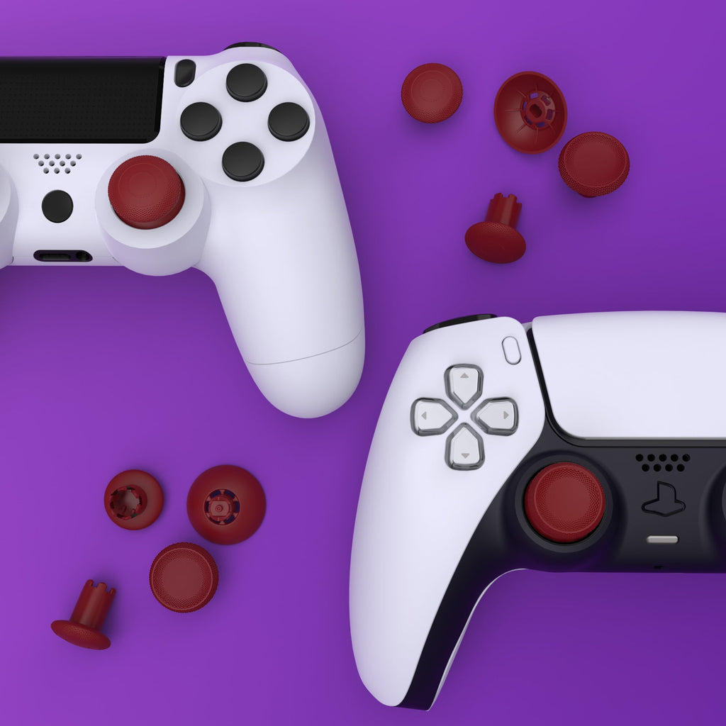 eXtremeRate ThumbsGear V3 Interchangeable Ergonomic Thumbstick for PS5 & PS4 Controller - Carmine Red eXtremeRate