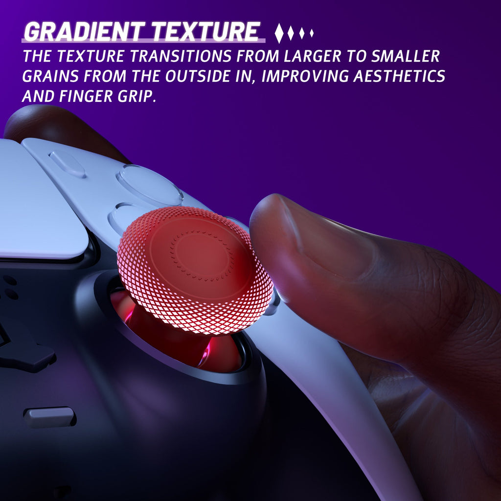 eXtremeRate ThumbsGear V3 Interchangeable Ergonomic Thumbstick for PS5 & PS4 Controller - Carmine Red eXtremeRate