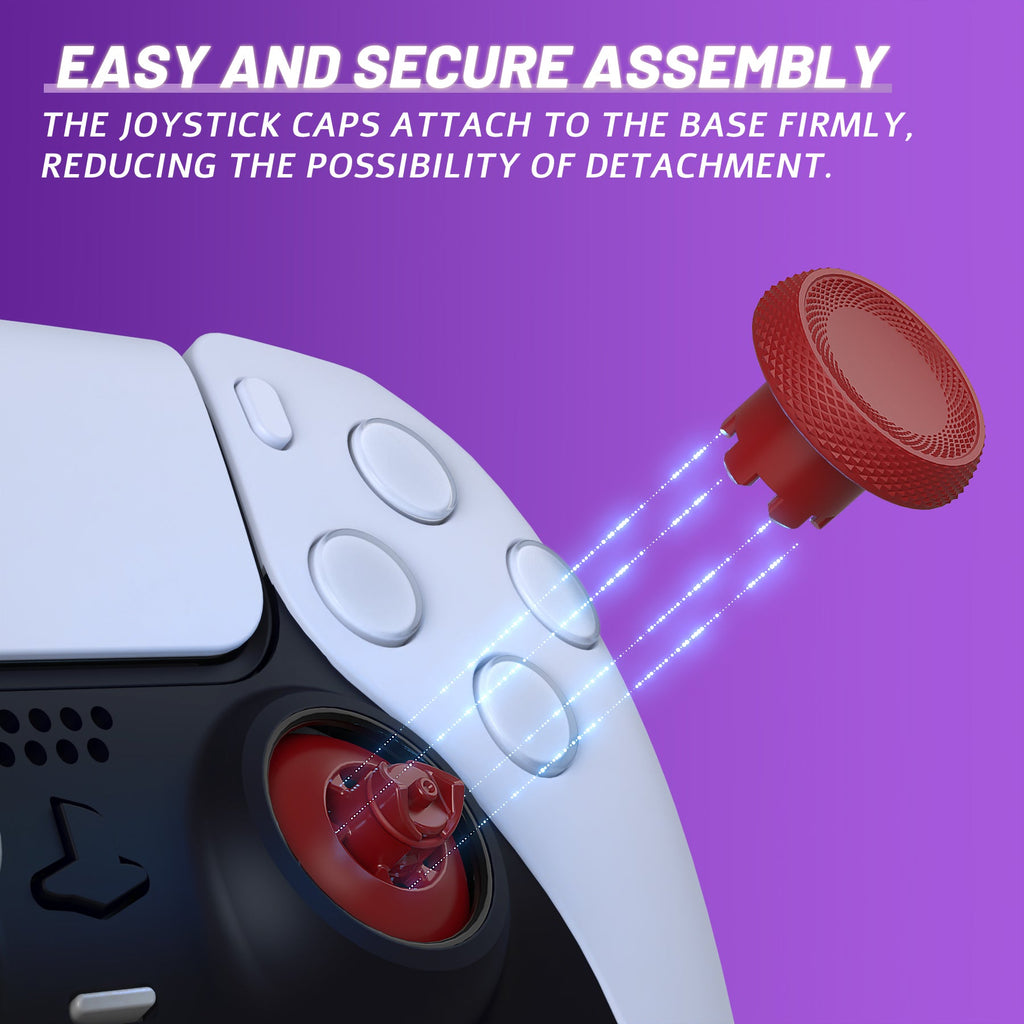 eXtremeRate ThumbsGear V3 Interchangeable Ergonomic Thumbstick for PS5 & PS4 Controller - Carmine Red eXtremeRate