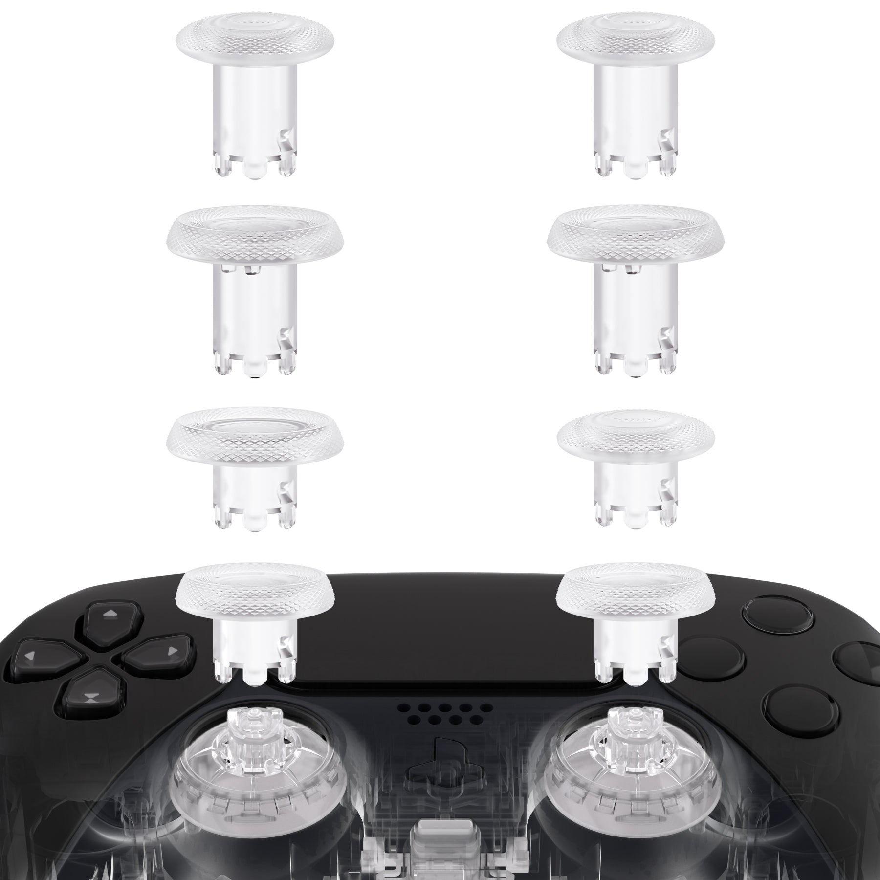 eXtremeRate ThumbsGear V3 Interchangeable Ergonomic Thumbstick for PS5 & PS4 Controller - Clear eXtremeRate