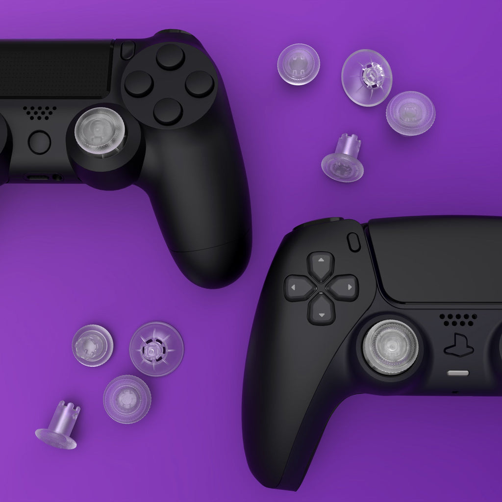 eXtremeRate ThumbsGear V3 Interchangeable Ergonomic Thumbstick for PS5 & PS4 Controller - Clear eXtremeRate