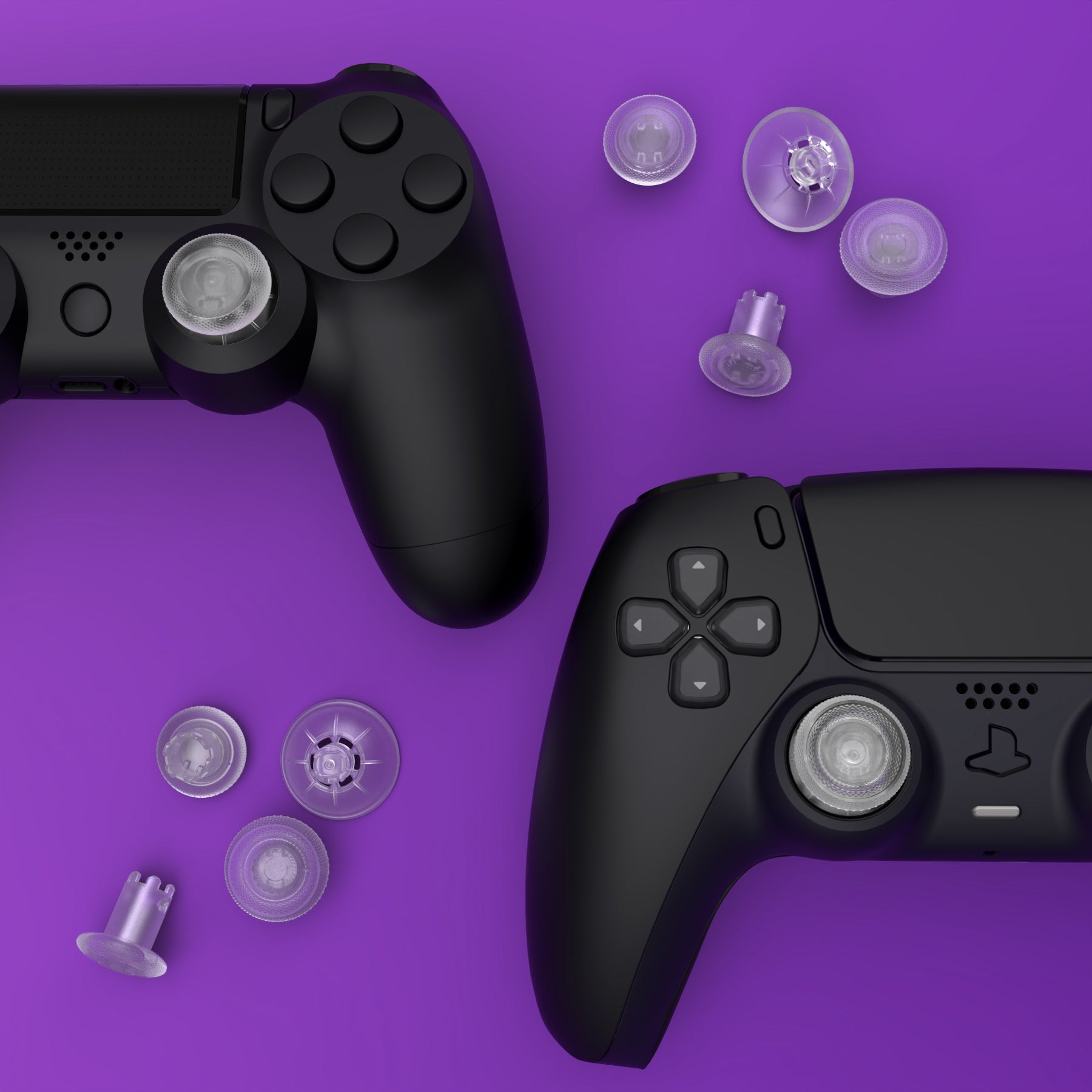 eXtremeRate ThumbsGear V3 Interchangeable Ergonomic Thumbstick for PS5 & PS4 Controller - Clear eXtremeRate
