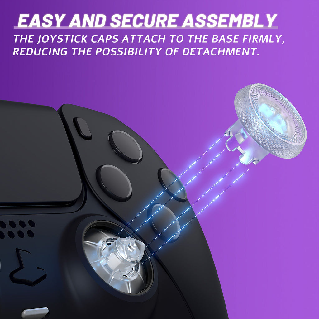 eXtremeRate ThumbsGear V3 Interchangeable Ergonomic Thumbstick for PS5 & PS4 Controller - Clear eXtremeRate