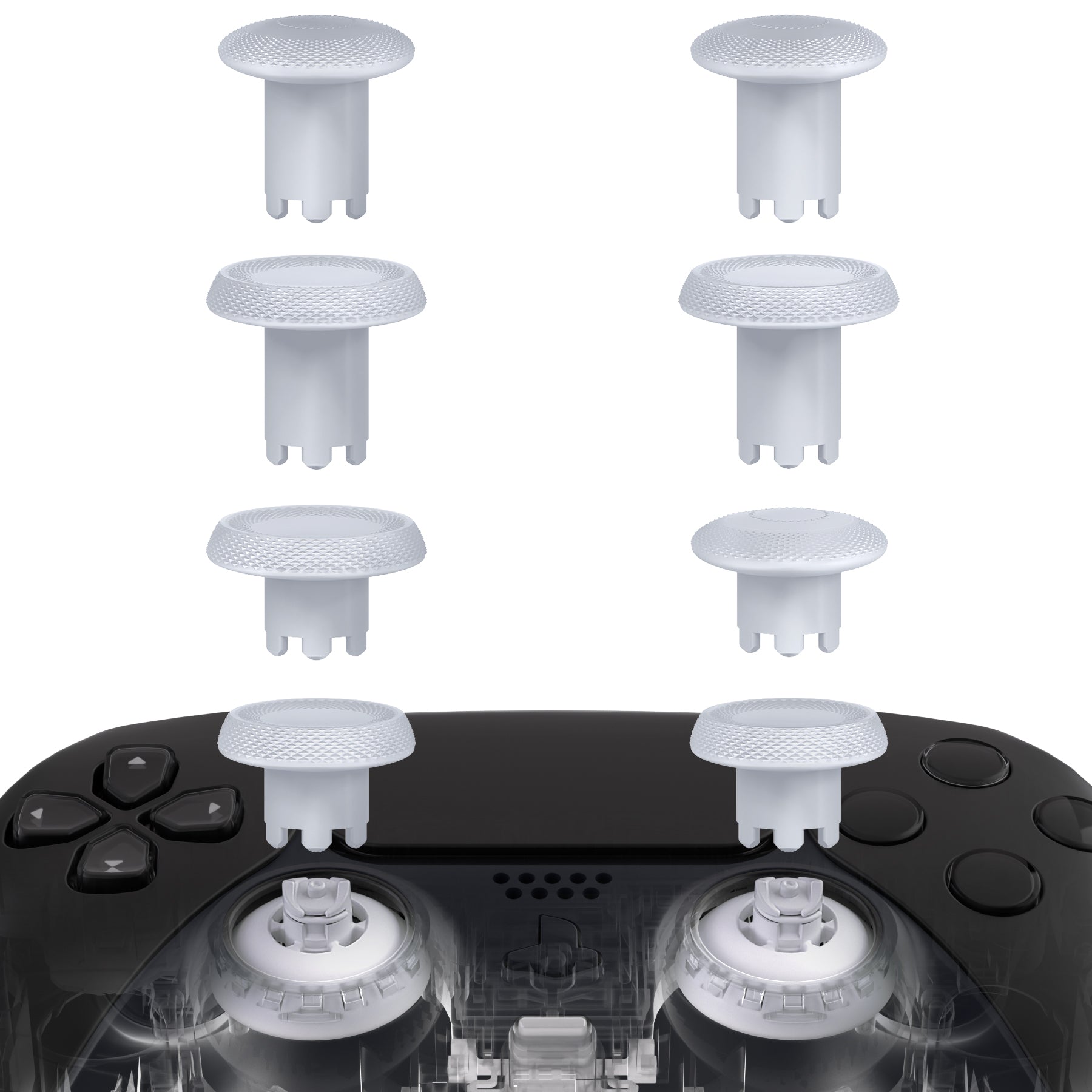 eXtremeRate ThumbsGear V3 Interchangeable Ergonomic Thumbstick for PS5 & PS4 Controller - Original White eXtremeRate