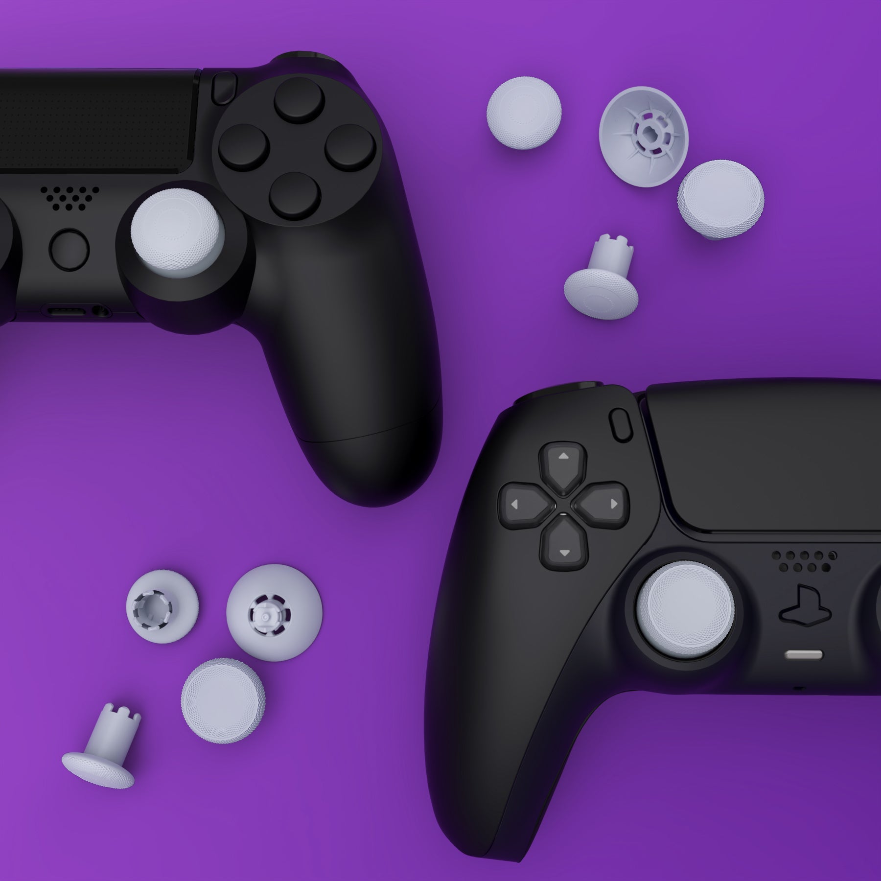 eXtremeRate ThumbsGear V3 Interchangeable Ergonomic Thumbstick for PS5 & PS4 Controller - Original White eXtremeRate