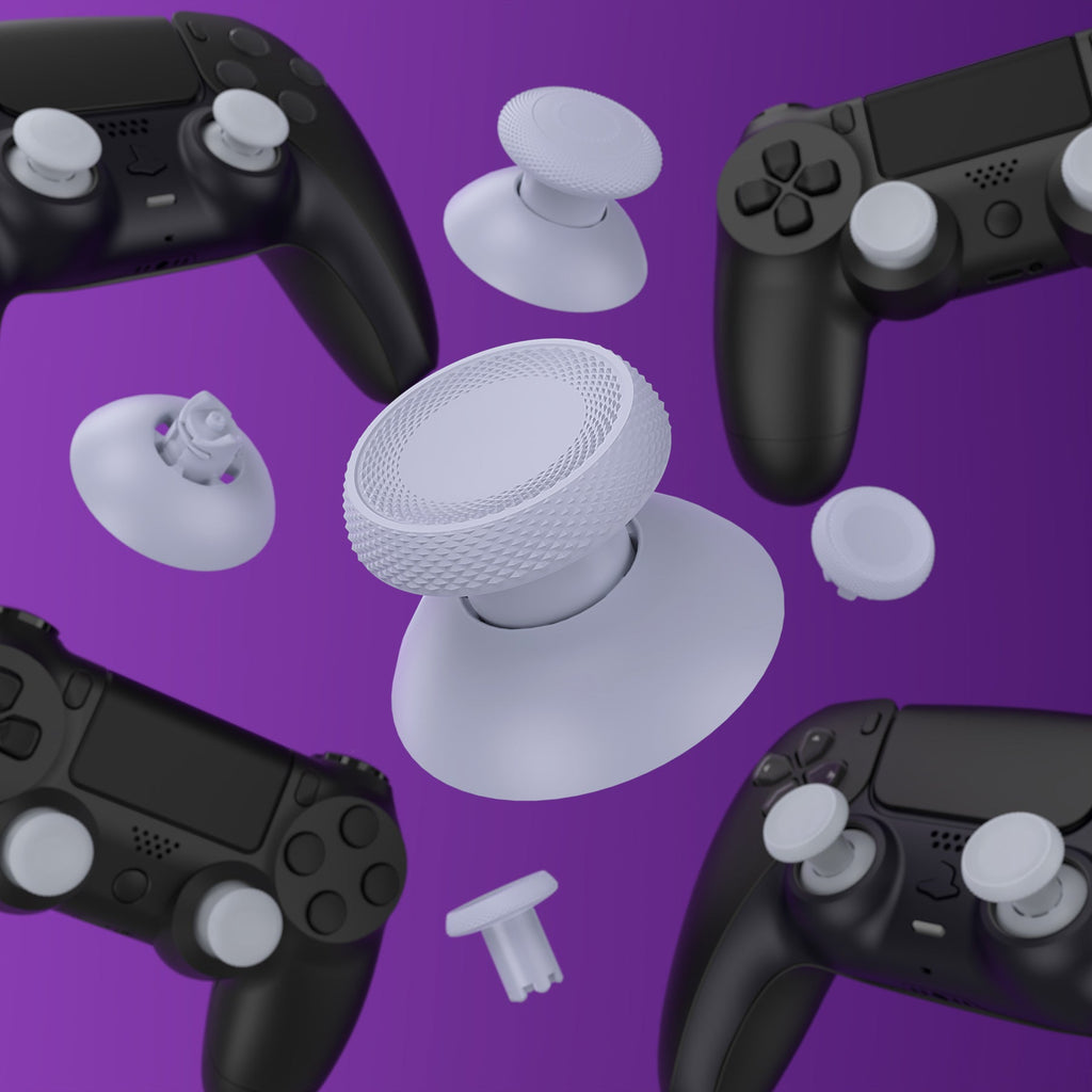 eXtremeRate ThumbsGear V3 Interchangeable Ergonomic Thumbstick for PS5 & PS4 Controller - Original White eXtremeRate