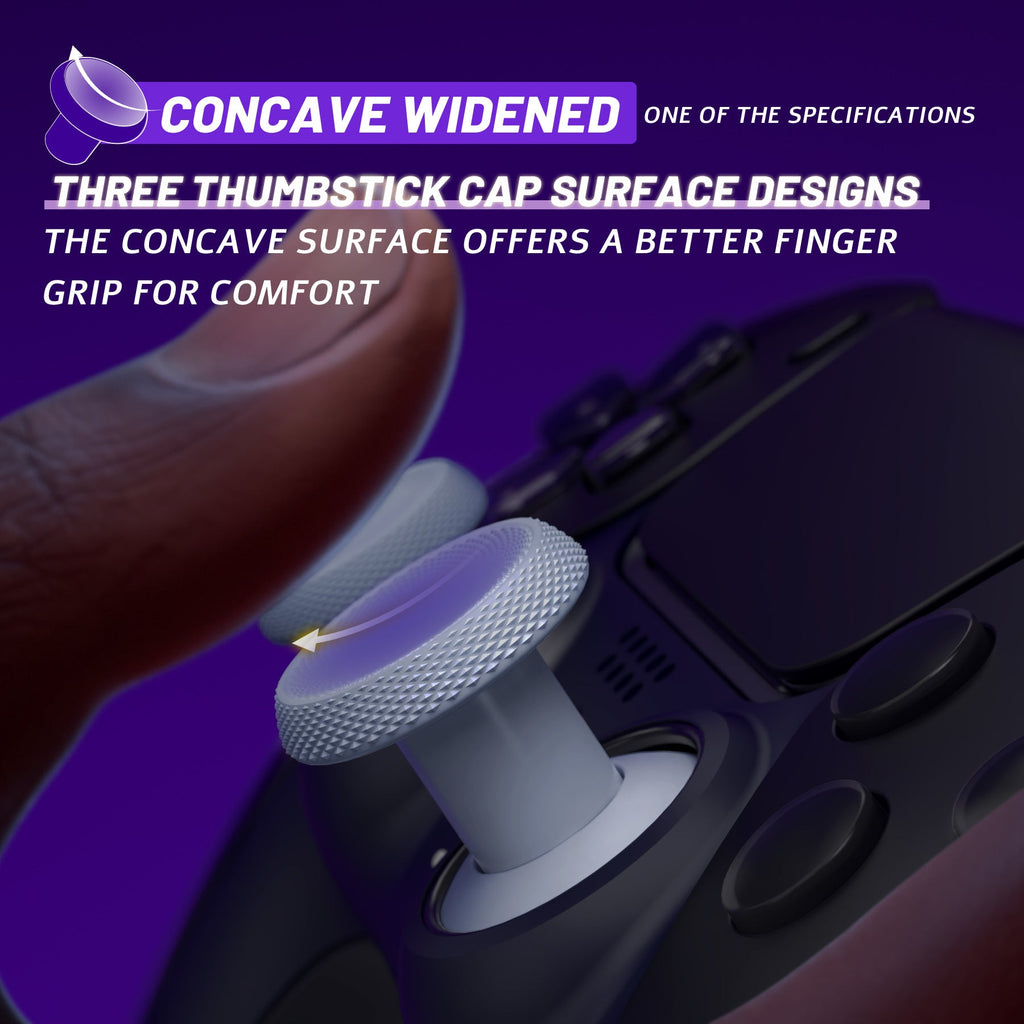eXtremeRate ThumbsGear V3 Interchangeable Ergonomic Thumbstick for PS5 & PS4 Controller - Original White eXtremeRate