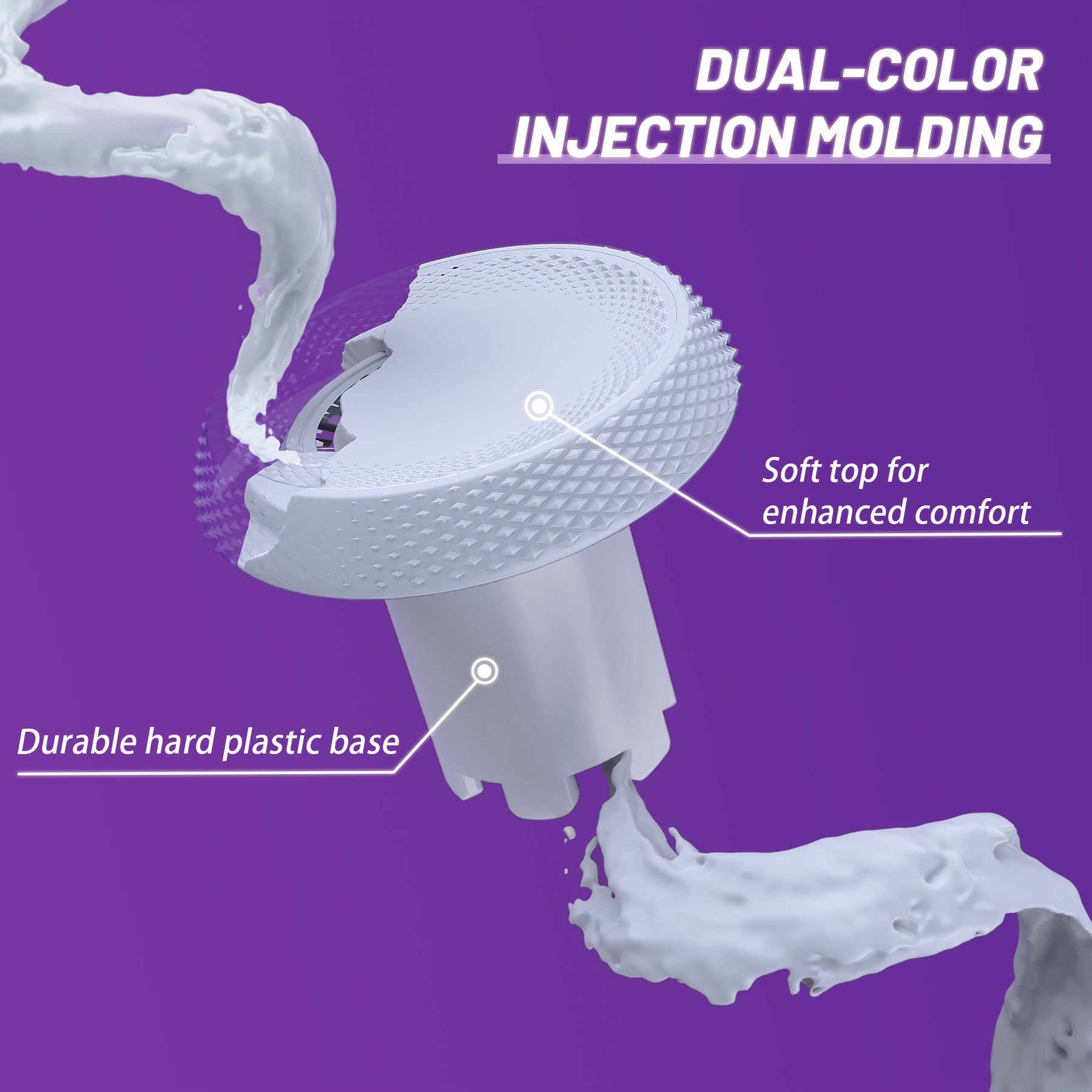 eXtremeRate ThumbsGear V3 Interchangeable Ergonomic Thumbstick for PS5 & PS4 Controller - Original White eXtremeRate
