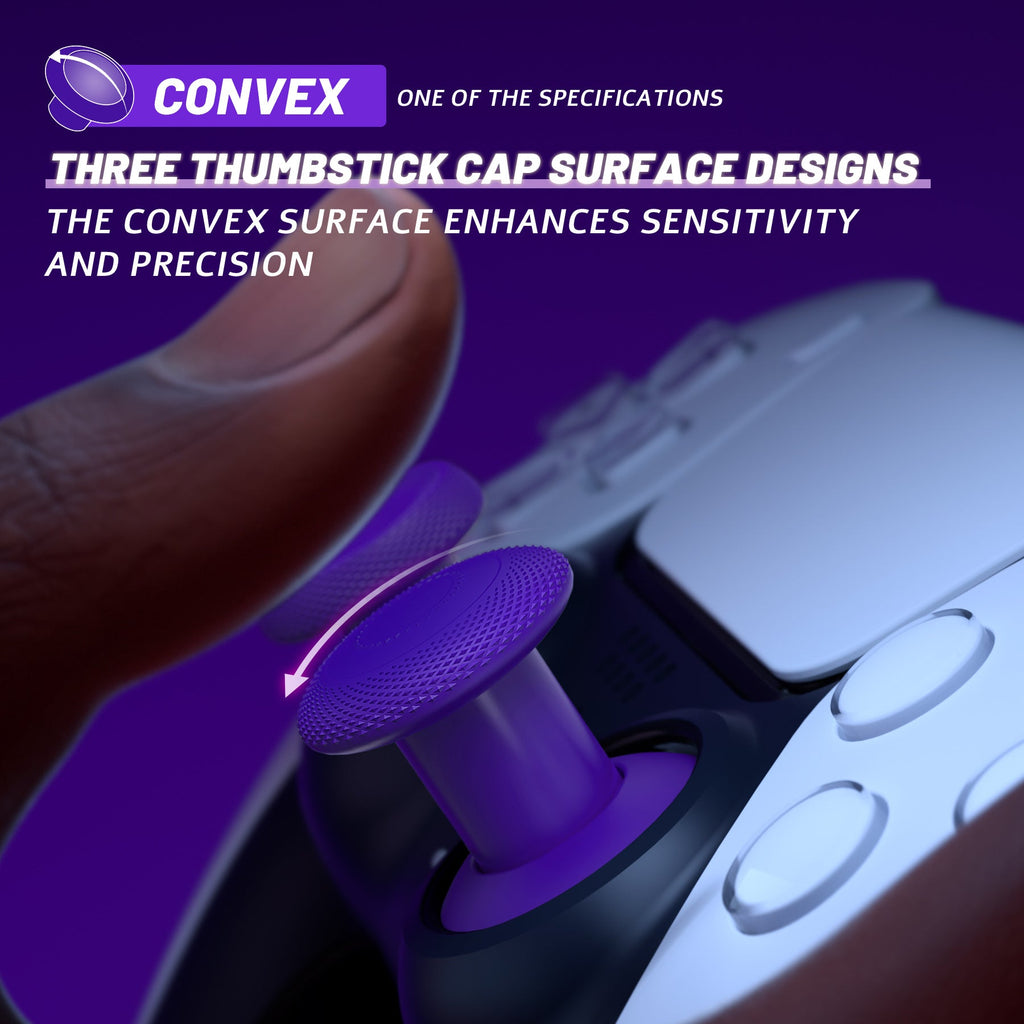 eXtremeRate ThumbsGear V3 Interchangeable Ergonomic Thumbstick for PS5 & PS4 Controller - Purple eXtremeRate