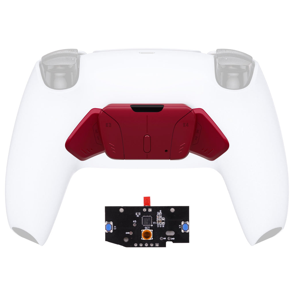 eXtremeRate Turn RISE to RISE4 Kit – Redesigned K1 K2 K3 K4 Back Buttons Housing & Remap PCB Board for eXtremeRate RISE & RISE4 Remap kit, Compatible with PS5 Controller - Volcanic Red eXtremeRate