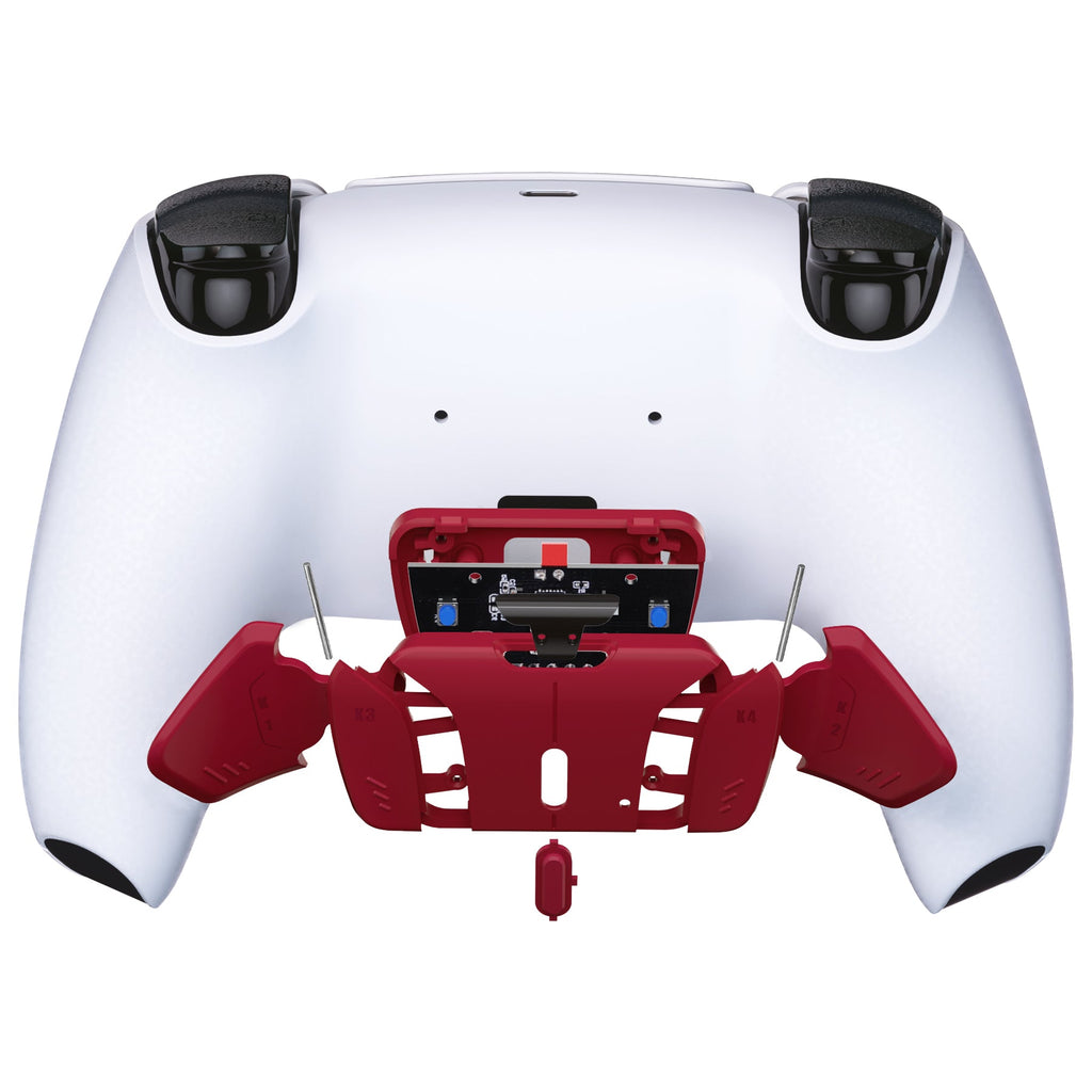 eXtremeRate Turn RISE to RISE4 Kit – Redesigned K1 K2 K3 K4 Back Buttons Housing & Remap PCB Board for eXtremeRate RISE & RISE4 Remap kit, Compatible with PS5 Controller - Volcanic Red eXtremeRate